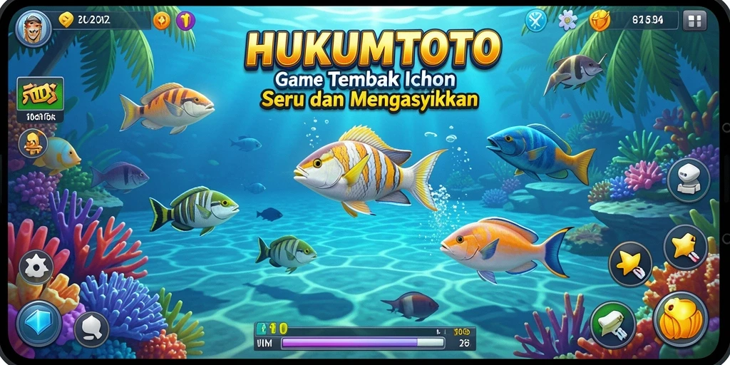 Gameplay seru dalam HUKUMTOTO saat berburu ikan.