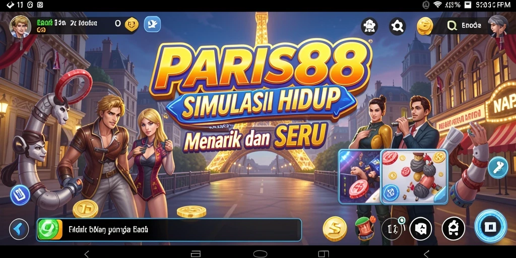 Tampilan gameplay menarik dalam <strong>PARIS88</strong> dengan interaksi sosial karakternya.
