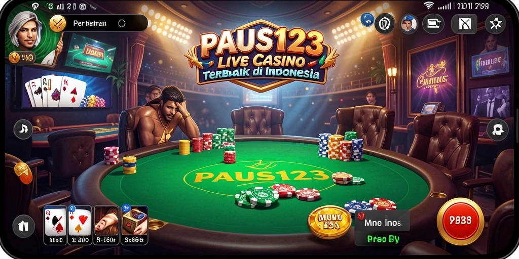 Tampilan menarik dari gameplay Live Casino di PAUS123.