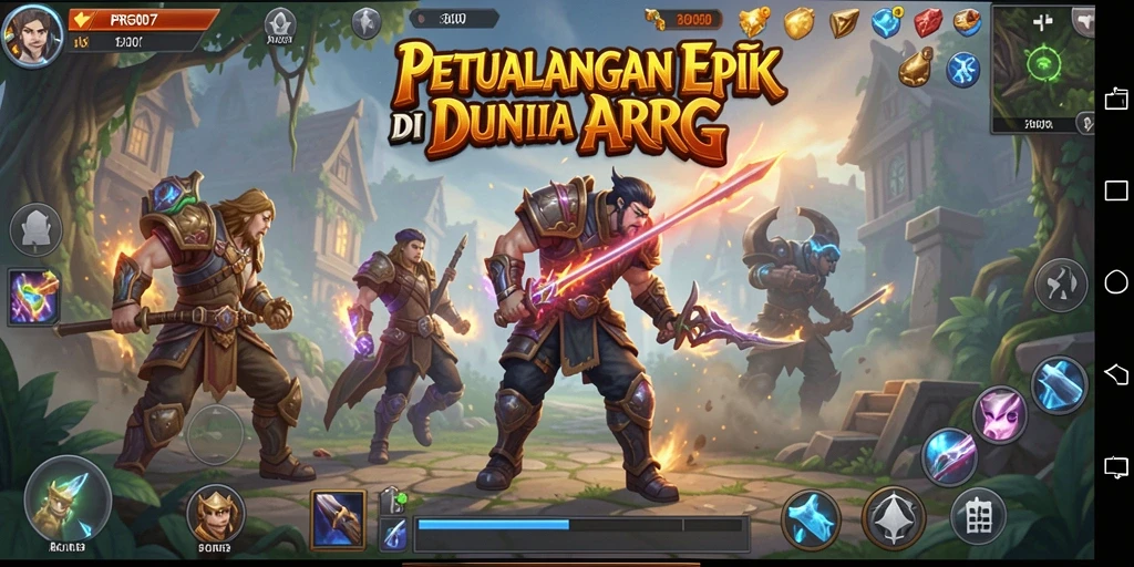 Tampilan gameplay seru PRG007 dengan aksi ARPG yang mendebarkan.