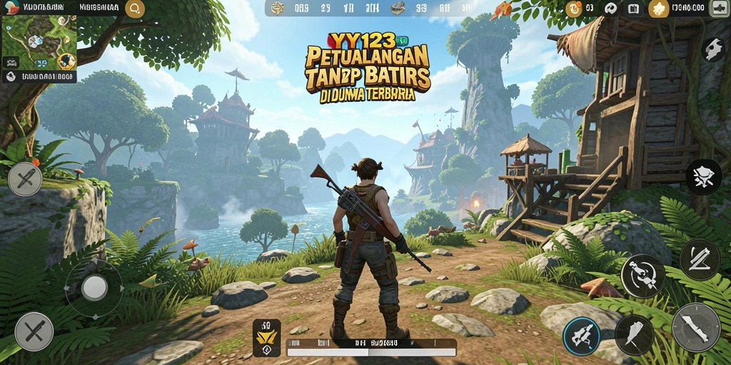 Tampilan screenshot gameplay <strong>YY123</strong> menampilkan dunia terbuka yang menakjubkan.